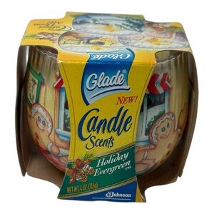 Glade Holiday Evergreen Candle Vintage Christmas Gingerbread NWT